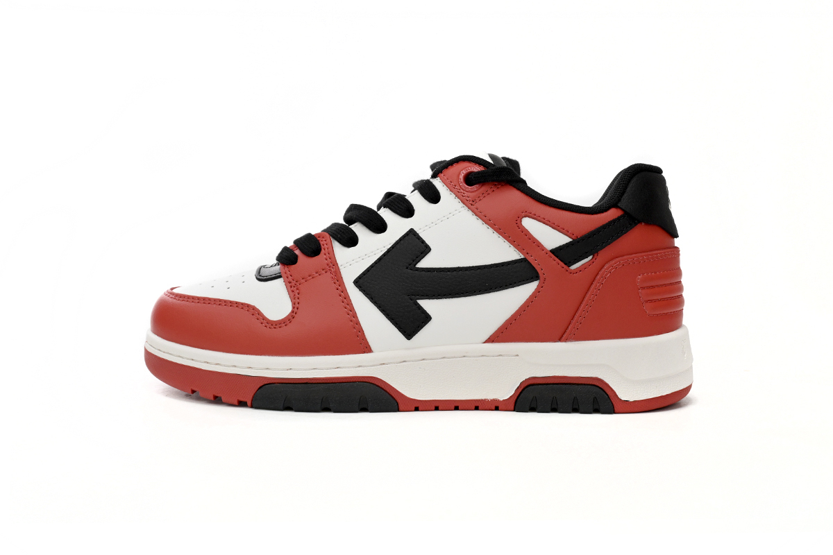 OFF-WHITE Out Of Office OOO Low Tops Black White Red OMIA189 C99LEA00 12510