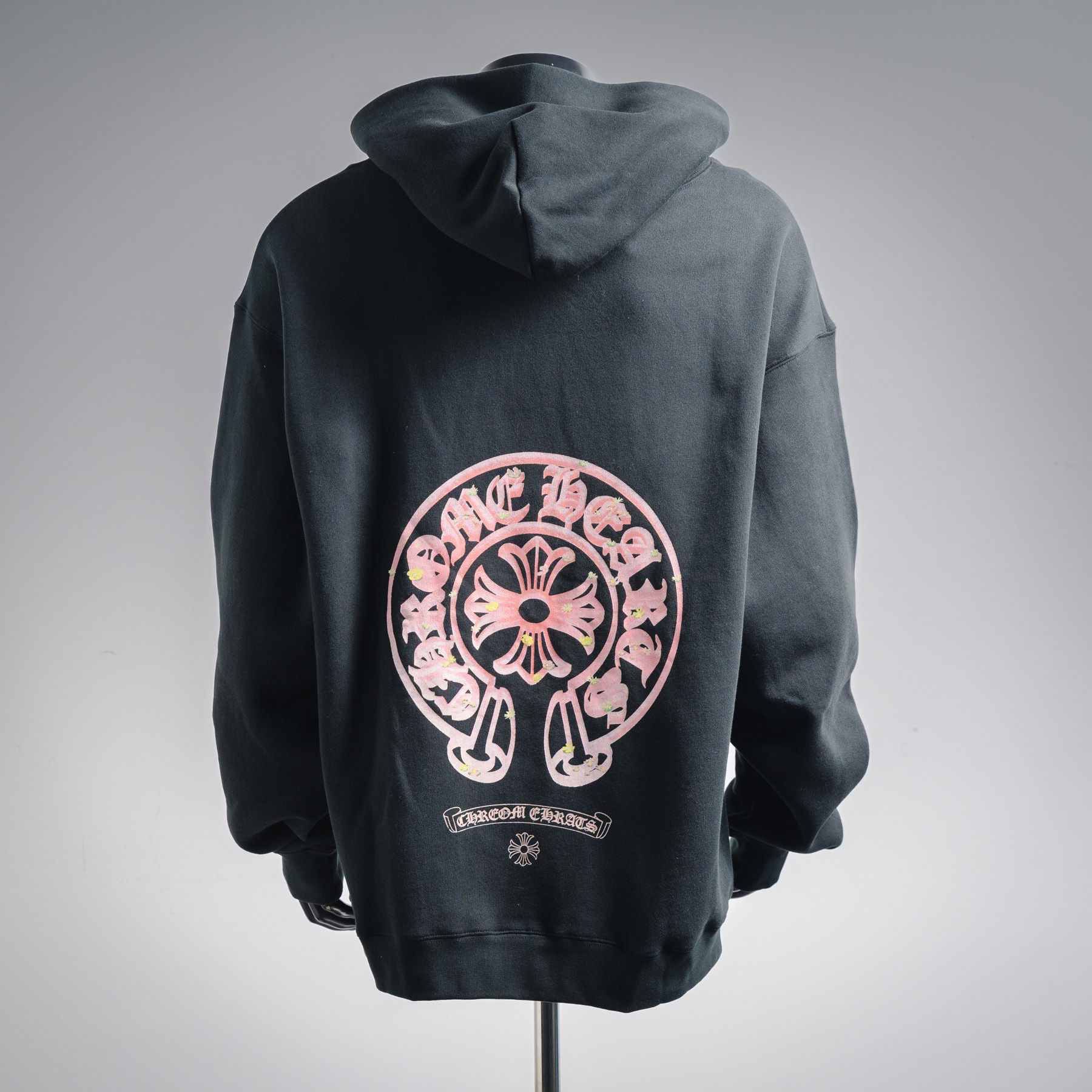 Chrome Hearts Cross Hoodie Black Pink