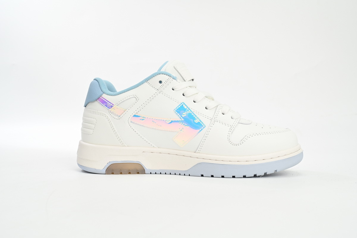 OFF-WHITE Out Of Office OOO Low Tops White Iridescent OMIA189S 21LEA0030 0180