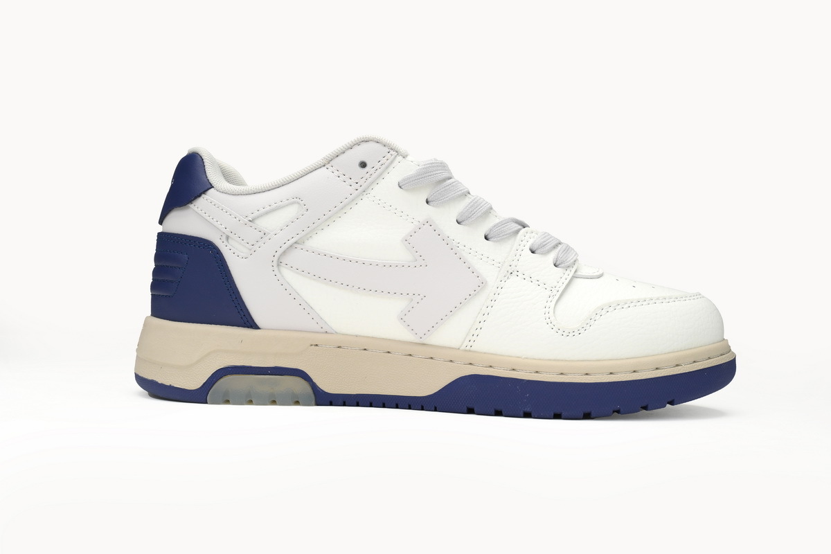 OFF-WHITE Out Of Office OOO Low Tops White and Blue OMIA189F 23LEA005 0546