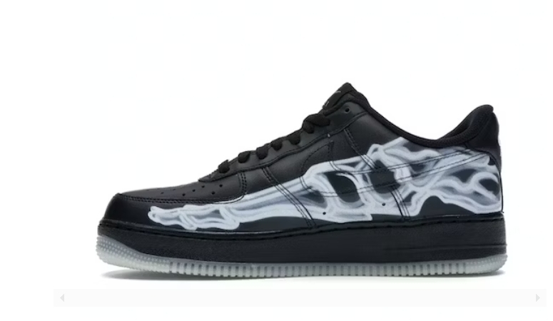 Nike Air Force 1 Low Black Skeleton Halloween BQ7541 001