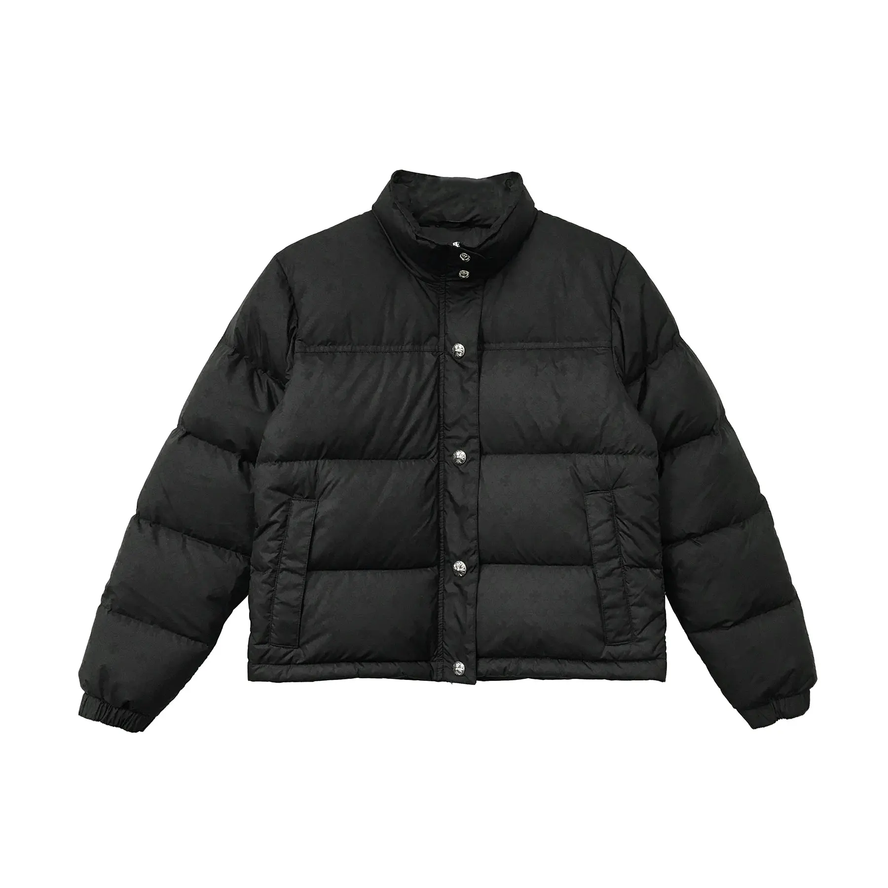 Chrome Hearts Monogram Print Puffer Jacket Black