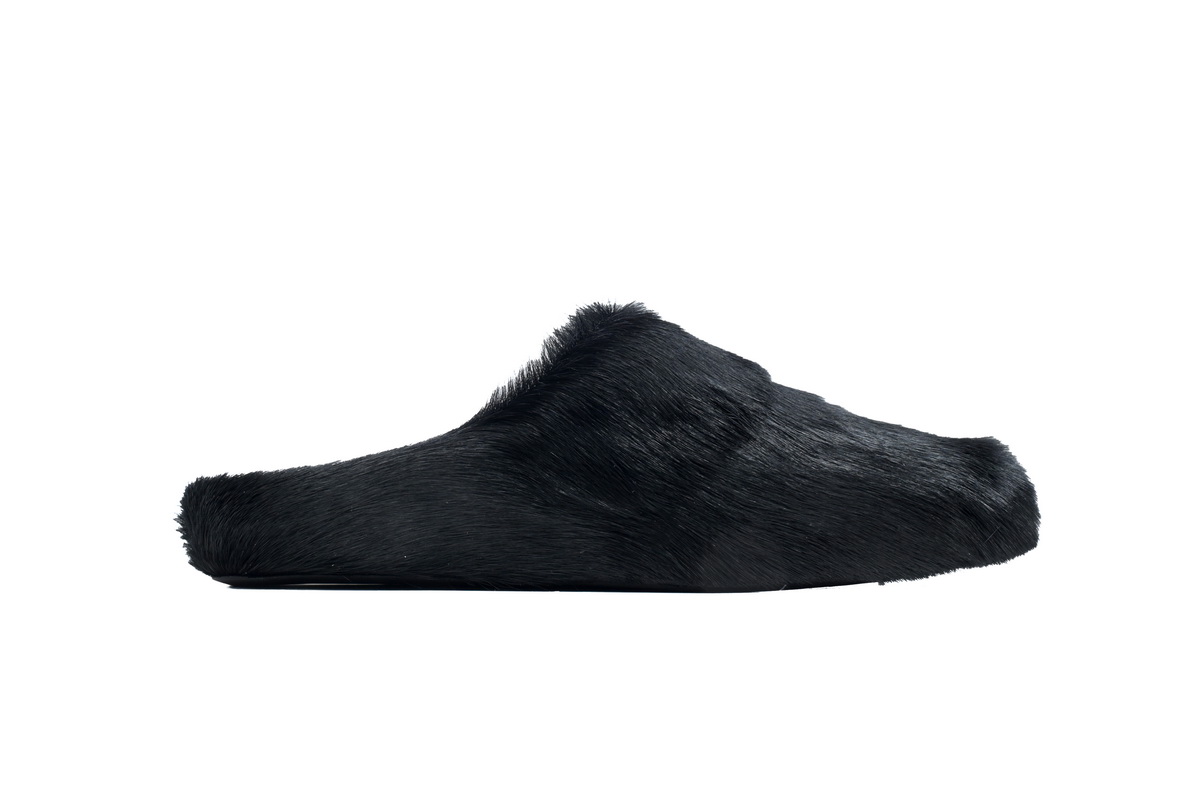 Marni Furry Slide Black