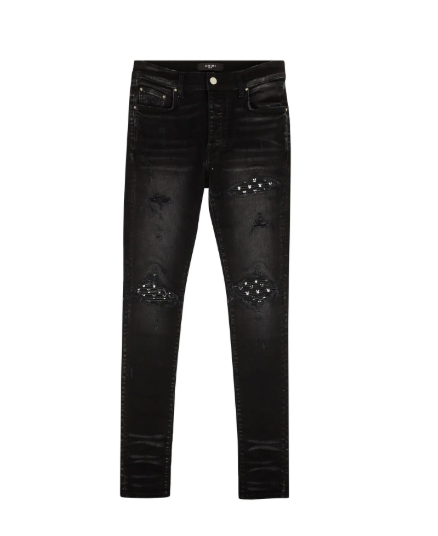 Amiri MX1 Leather Playboy Jean Black