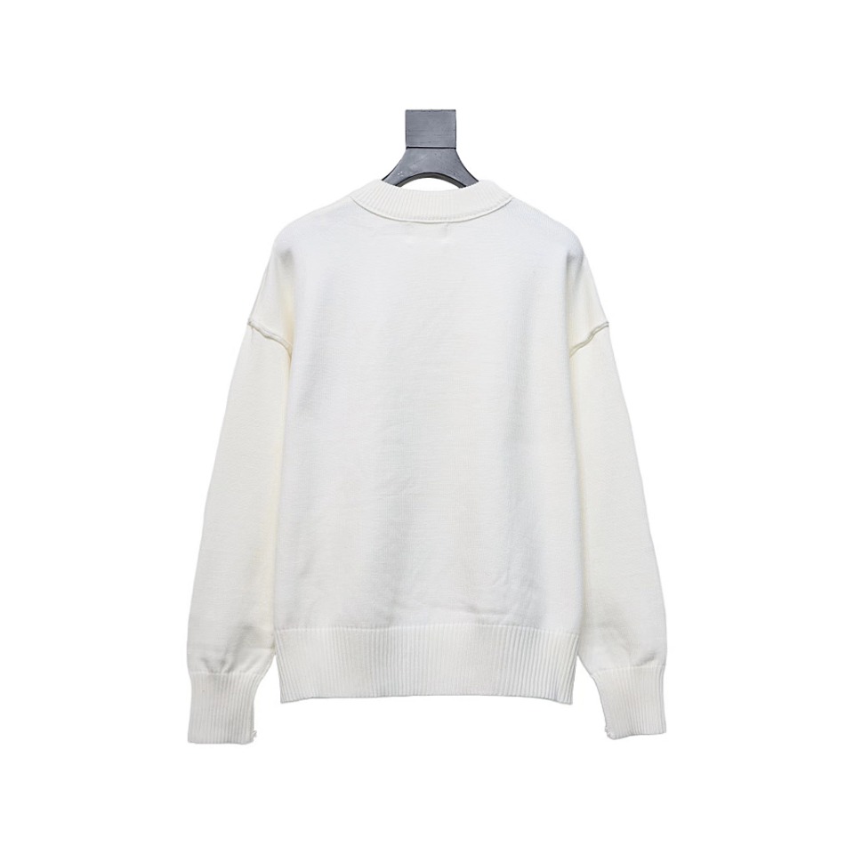 AMI Paris Ami de Coeur Sweater White