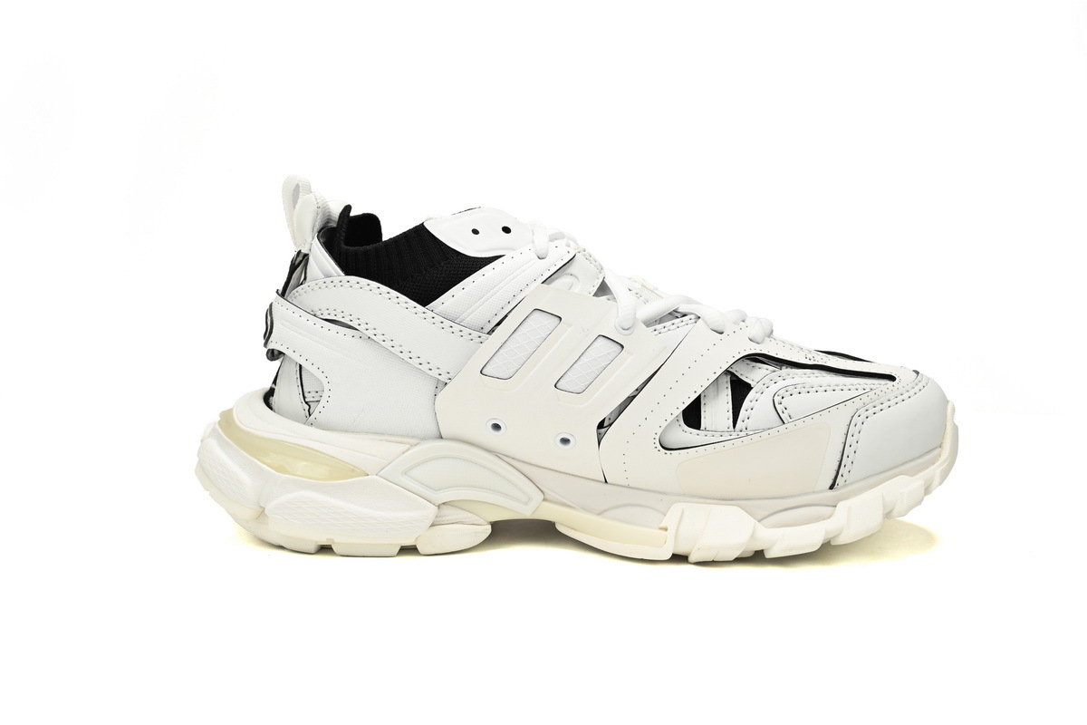 Balenciaga Track Sock Sneaker White Black 736328 W3SKC 9010
