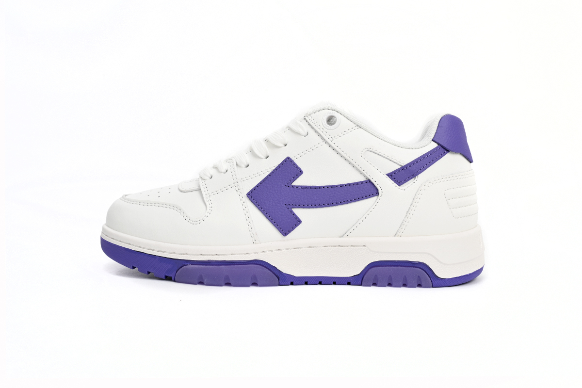 OFF-WHITE Out Of Office OOO Low Tops White and Purple OWIA259F 22LEA00 10135