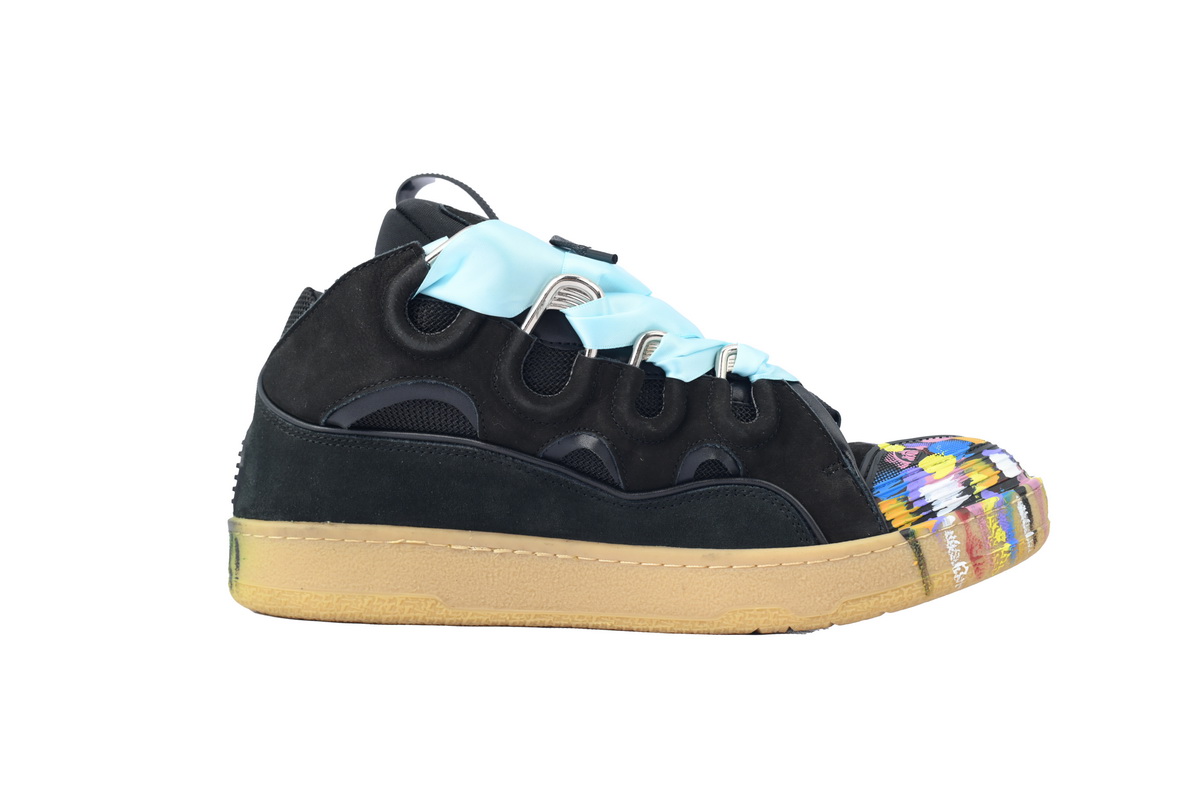 Gallery Dept. x Lanvin Curb Sneakers Paint Drip Black
