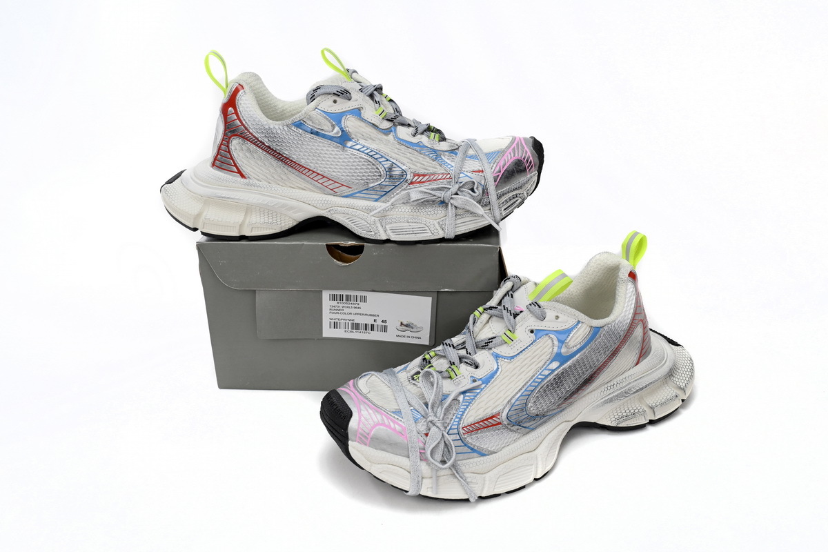 Balenciaga 3XL Sneaker Worn-Out - White Blue Red  734734W3XL5 9645
