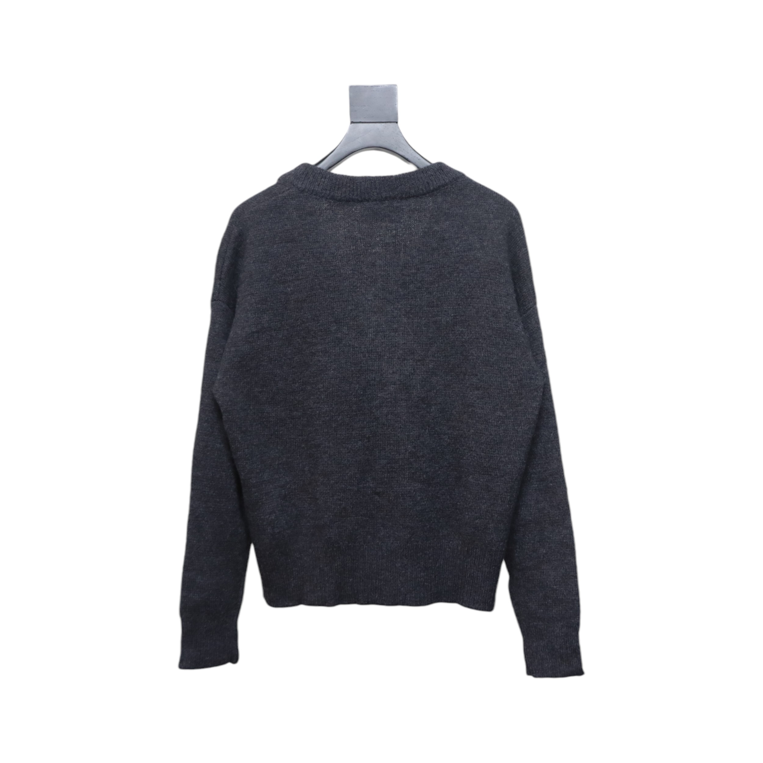 AMI Paris Ami de Coeur Cardigan Dark Grey