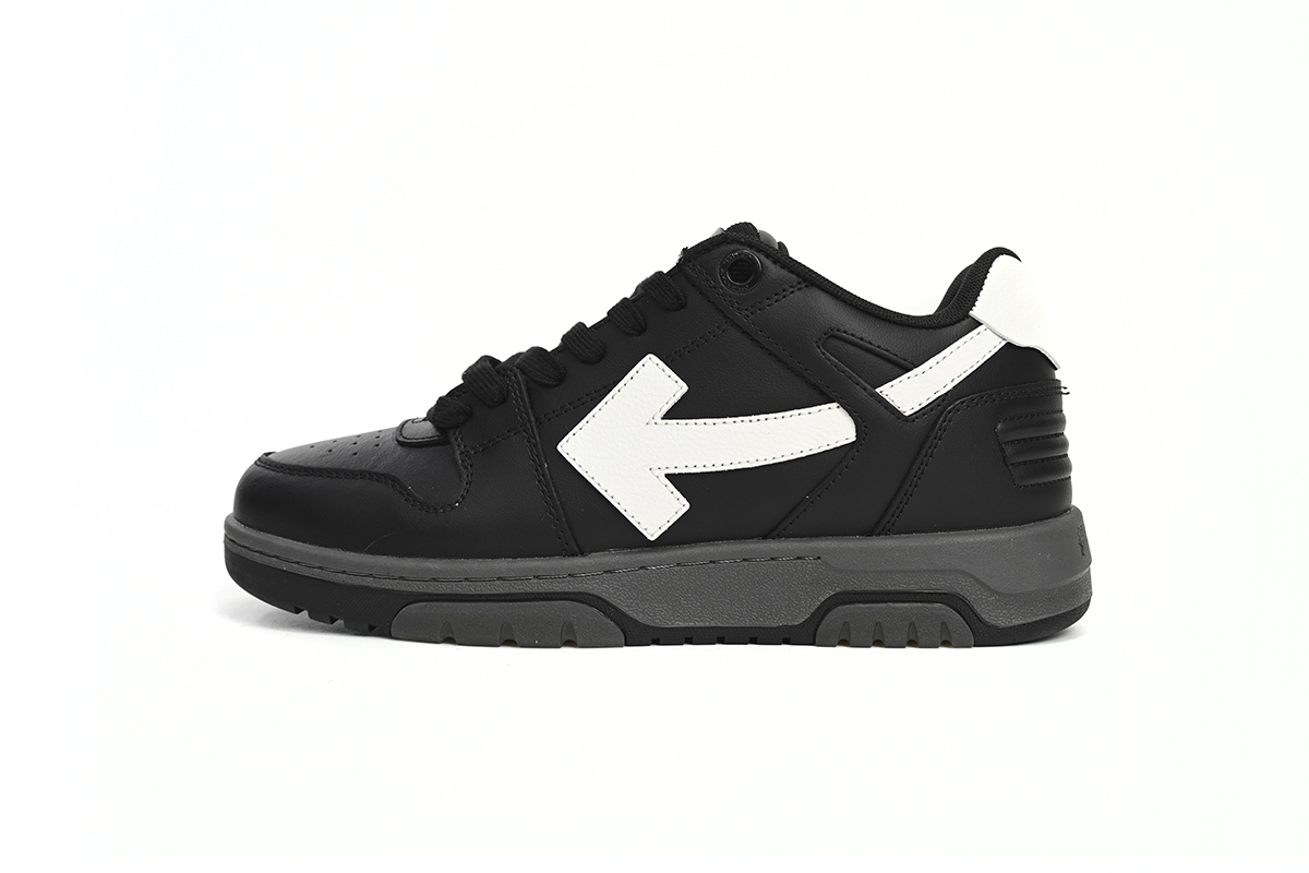 OFF-WHITE Out Of Office OOO Low Tops Black and White OMIA18 9C99LEA00 41001