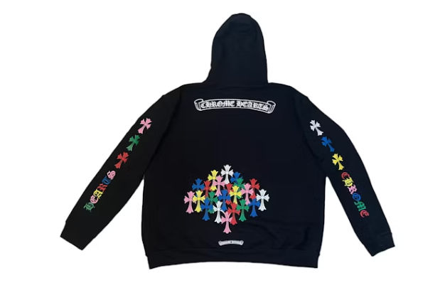 Chrome Hearts Multi Color Cross Hoodie Black