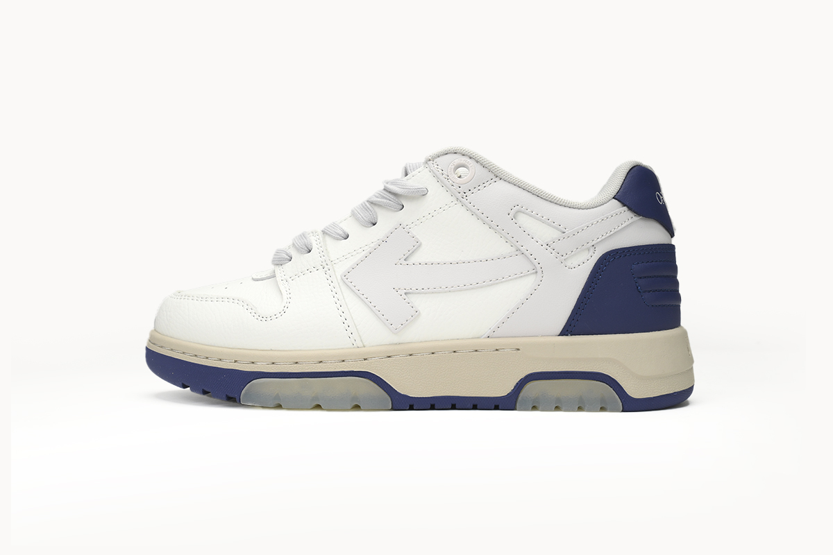 OFF-WHITE Out Of Office OOO Low Tops White and Blue OMIA189F 23LEA005 0546