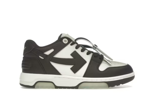 OFF-WHITE Out Of Office OOO Low Tops Chocolate Cream OMIA189S25LEA0026G0A