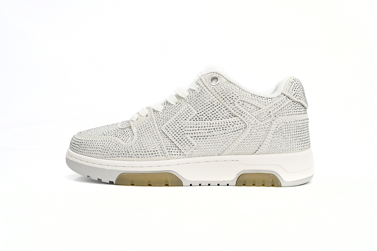 OFF-WHITE Out Of Office OOO Low Tops White Strass OWIA259S 23LEA00 80101