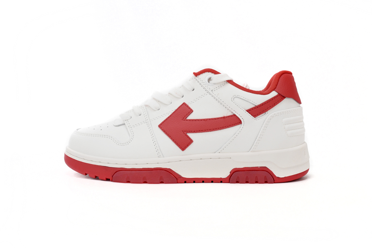 OFF-WHITE Out Of Office OOO Low Tops White Red OMIA189 C99LEA00 10125