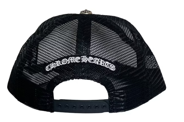 Chrome Hearts Multi Color Crosses Trucker Hat Black White