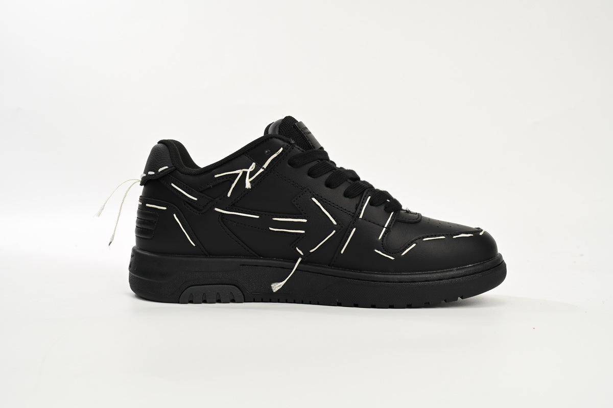 OFF-WHITE Out Of Office OOO Low Tops Black White Line OMIA189S 23LEA014 1010