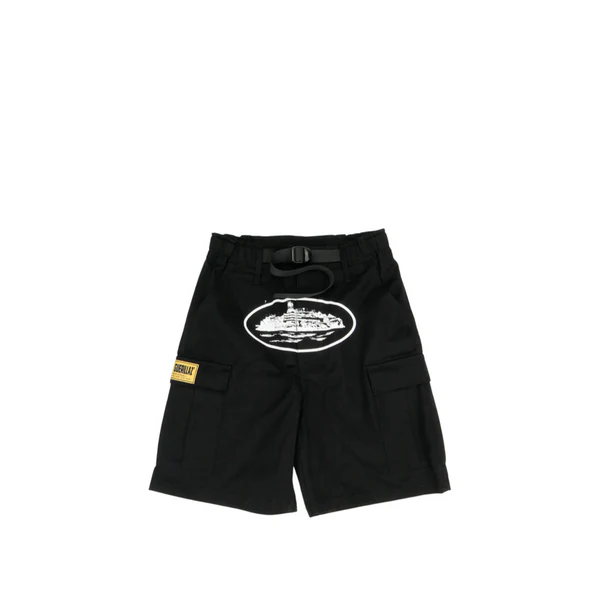 Corteiz Alcatraz Cargo Shorts Black