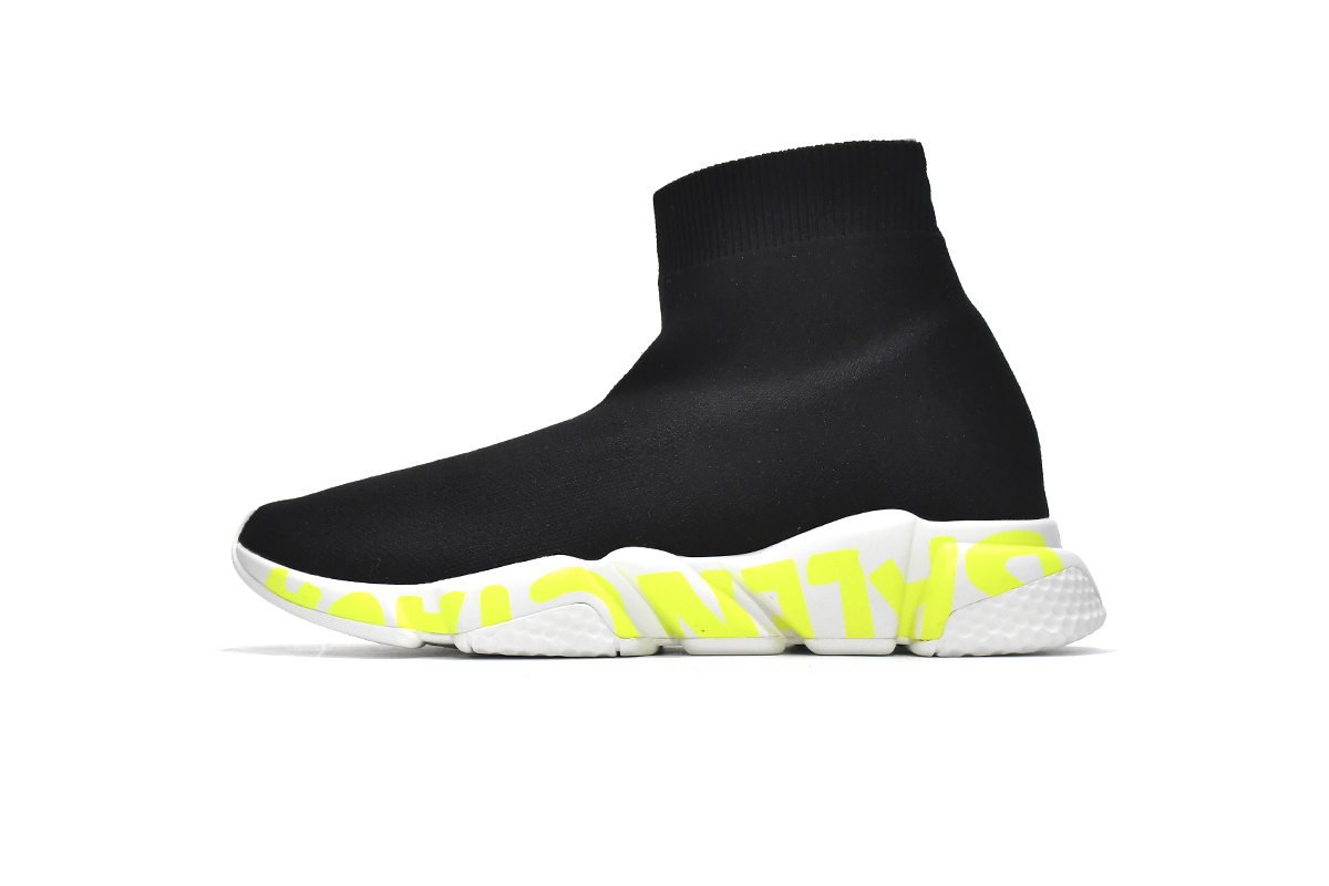 Balenciaga Graffiti Speed Black Fluo Green