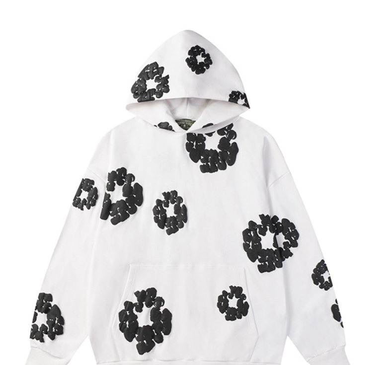 Denim Tears The Cotton Wreath Sweatshirt Black and White