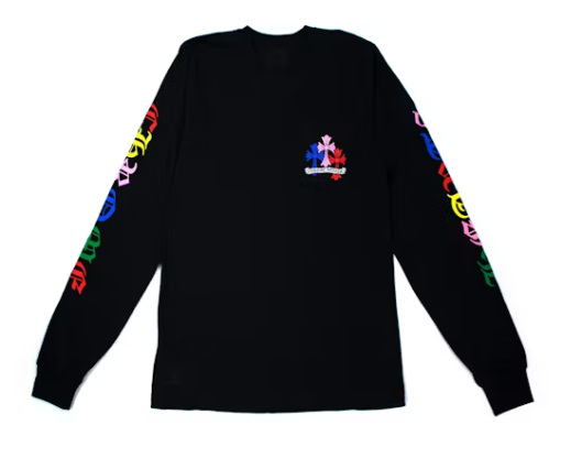 Chrome Hearts Multicolor Cross Long-Sleeve Shirt White/Black