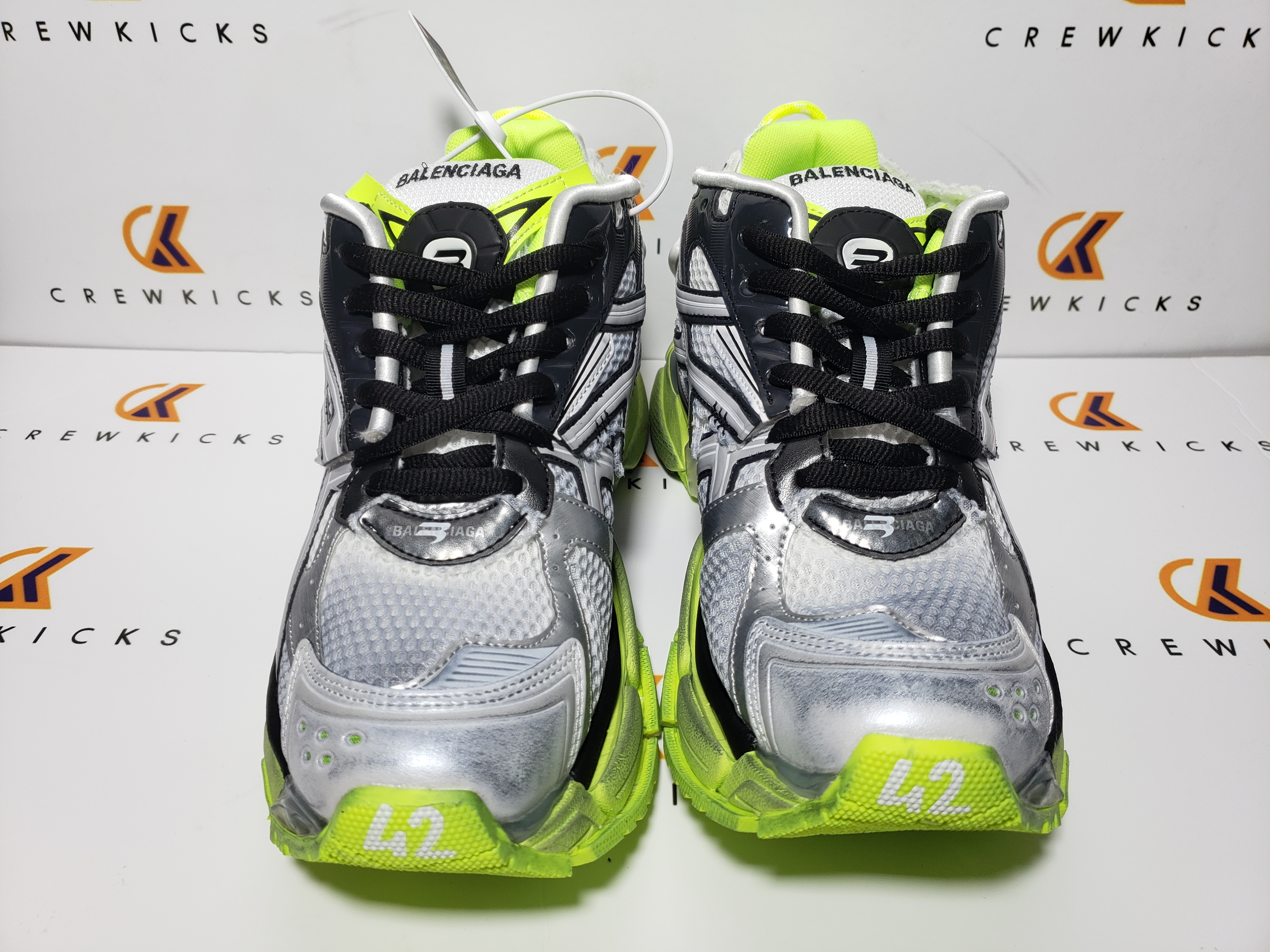 Balenciaga Runner Black White and Yellow 677402 W3RBP 1093