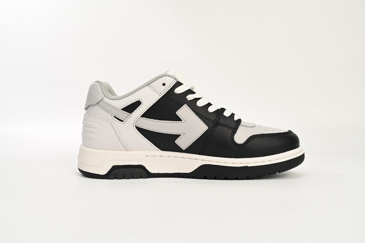 OFF-WHITE Out Of Office OOO Low Tops Light Grey Black OMIA189F 22LEA001 0709