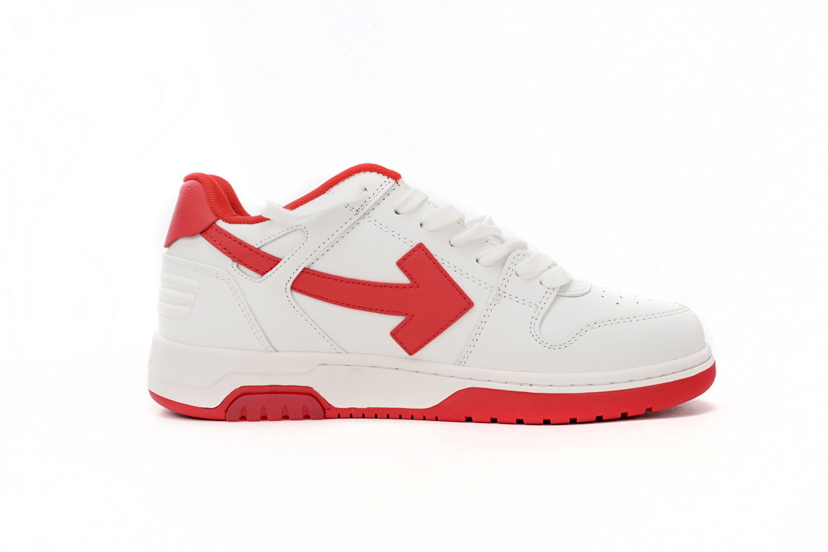 OFF-WHITE Out Of Office OOO Low Tops White Red OMIA189 C99LEA00 10125