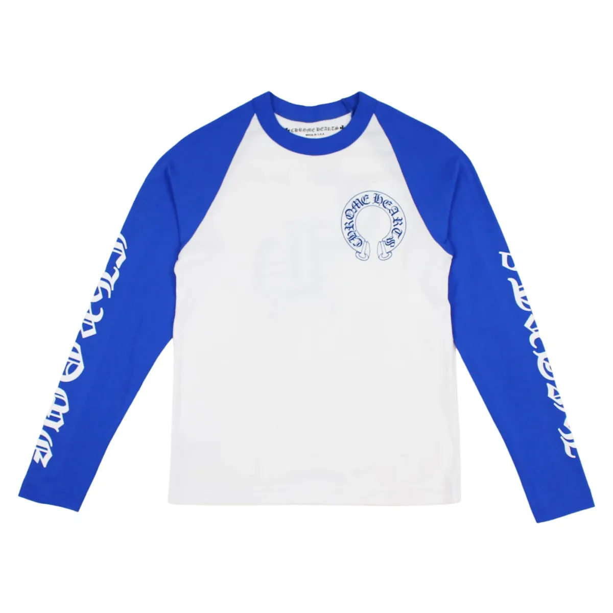 Chrome Hearts CH Baseball Shirt White Blue