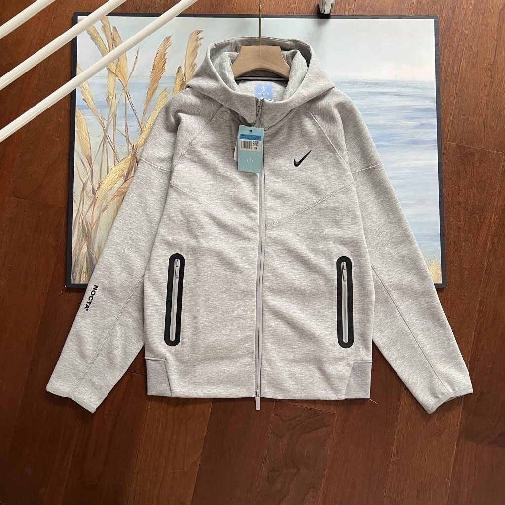 cNike Sportswear x NOCTA Tech Fleece Full Zip Hoodie & Joggers Set Grey