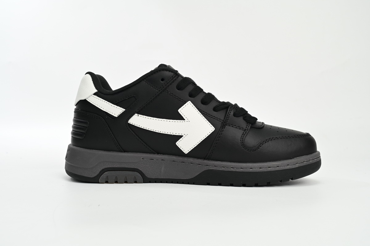 OFF-WHITE Out Of Office OOO Low Tops Black and White OMIA18 9C99LEA00 41001