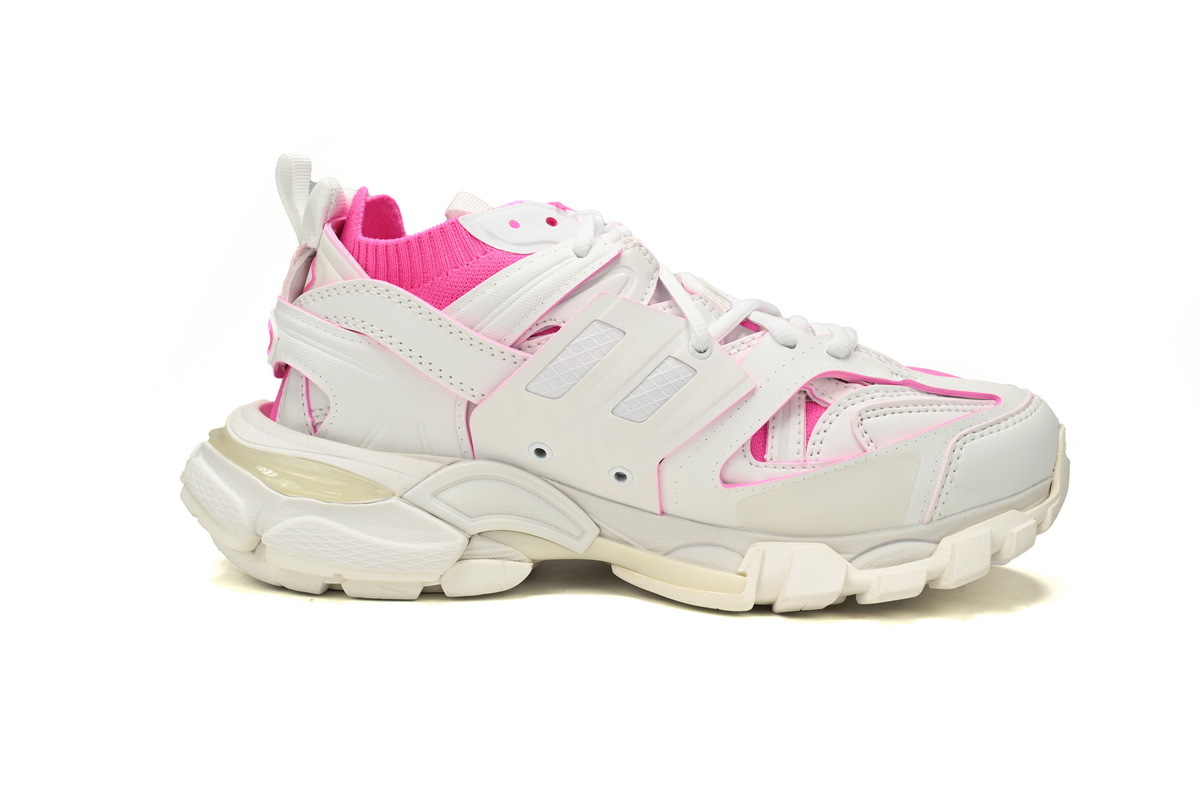 Balenciaga Track Sock Sneaker White Pink 736328 W3SKC 9055
