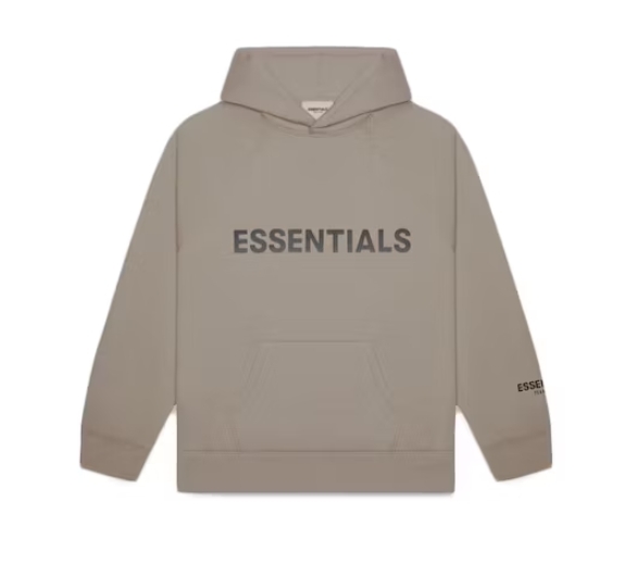 Fear of God Essentials Pullover Hoodie Applique Logo Taupe