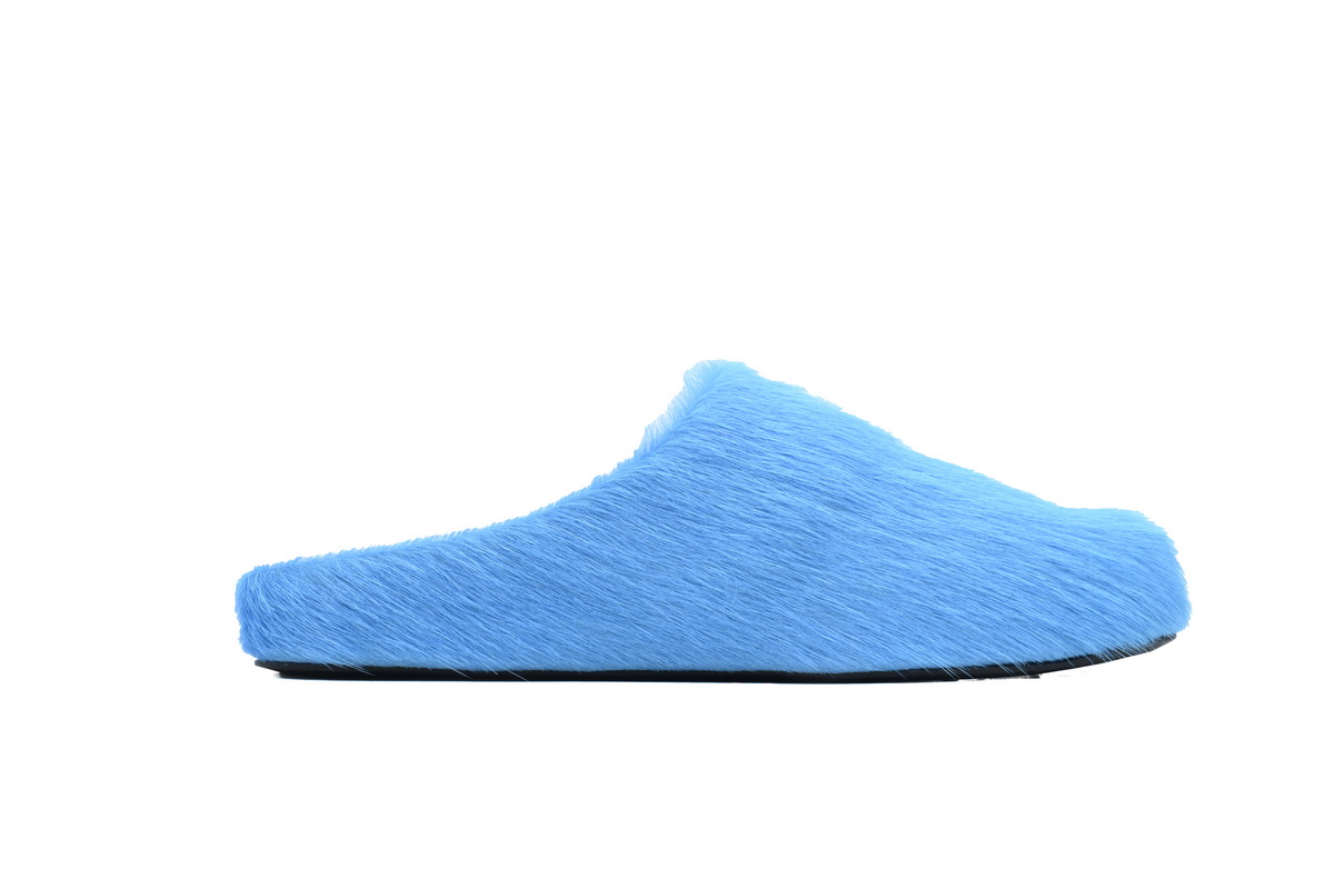 Marni Furry Slide Dark Blue