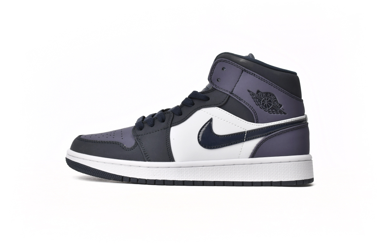 Jordan 1 Mid Obsidian Sanded Purple 554724-445