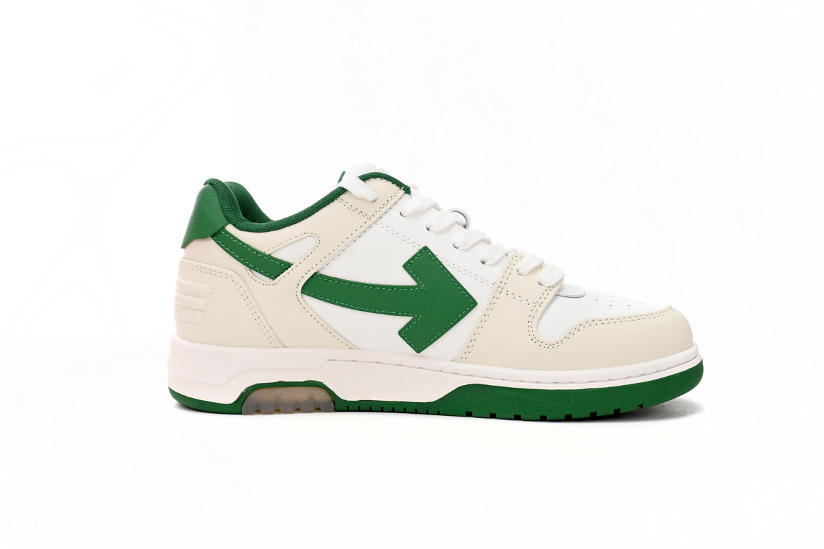 OFF-WHITE Out Of Office OOO Low Tops White Green OMIA189 C99LEA00 10455