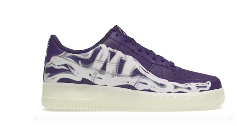 Nike Air Force 1 Low '07 QS Purple Skeleton Halloween CU8067-500