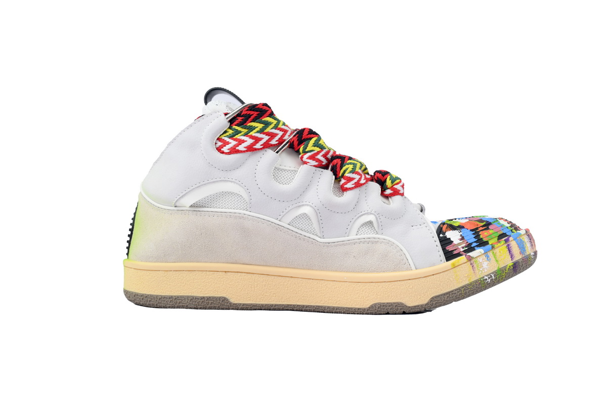 Lanvin Leather Curb Gallery Dept White FM-SKRK11-DRGD-E21