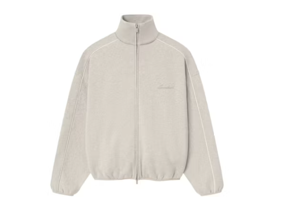 Fear of God Essentials Modern Fleece Piping Track Jacket Cloud White