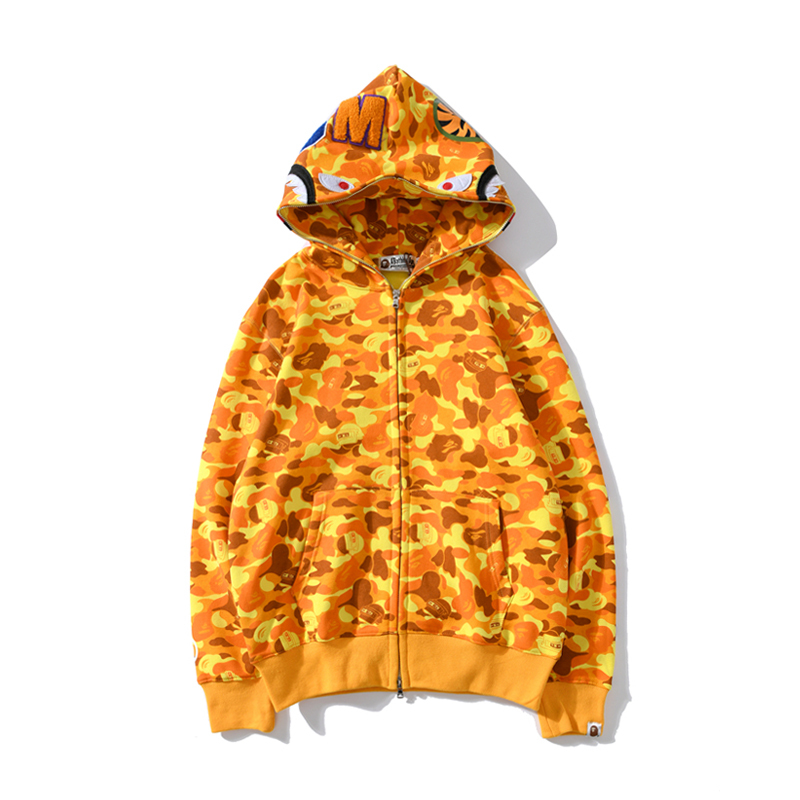 BAPE Color Camo Shark Zip Hoodie Yellow 6399