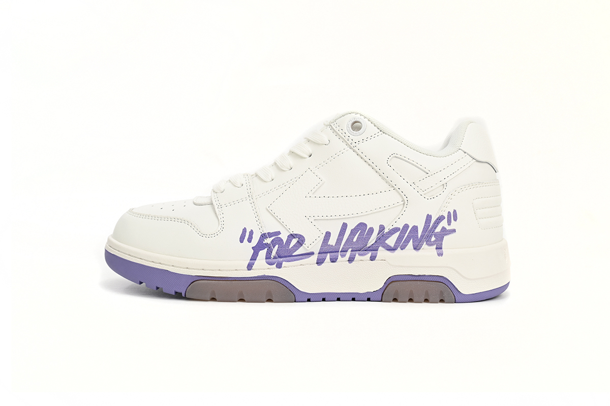 OFF-WHITE Out Of Office OOO Low Tops White Purple Printing OWIA259S 23LEA003 0136