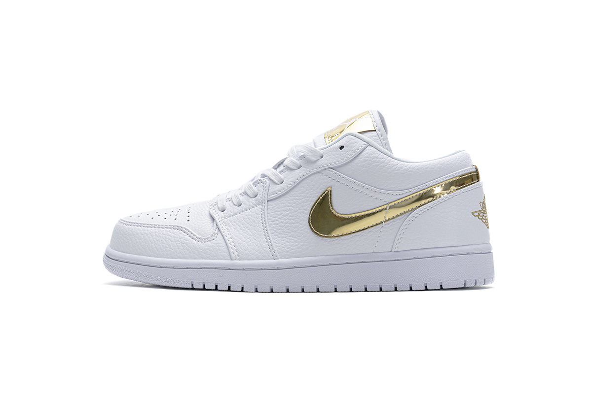 Air Jordan 1 Low White Metallic Gold CZ4776-100