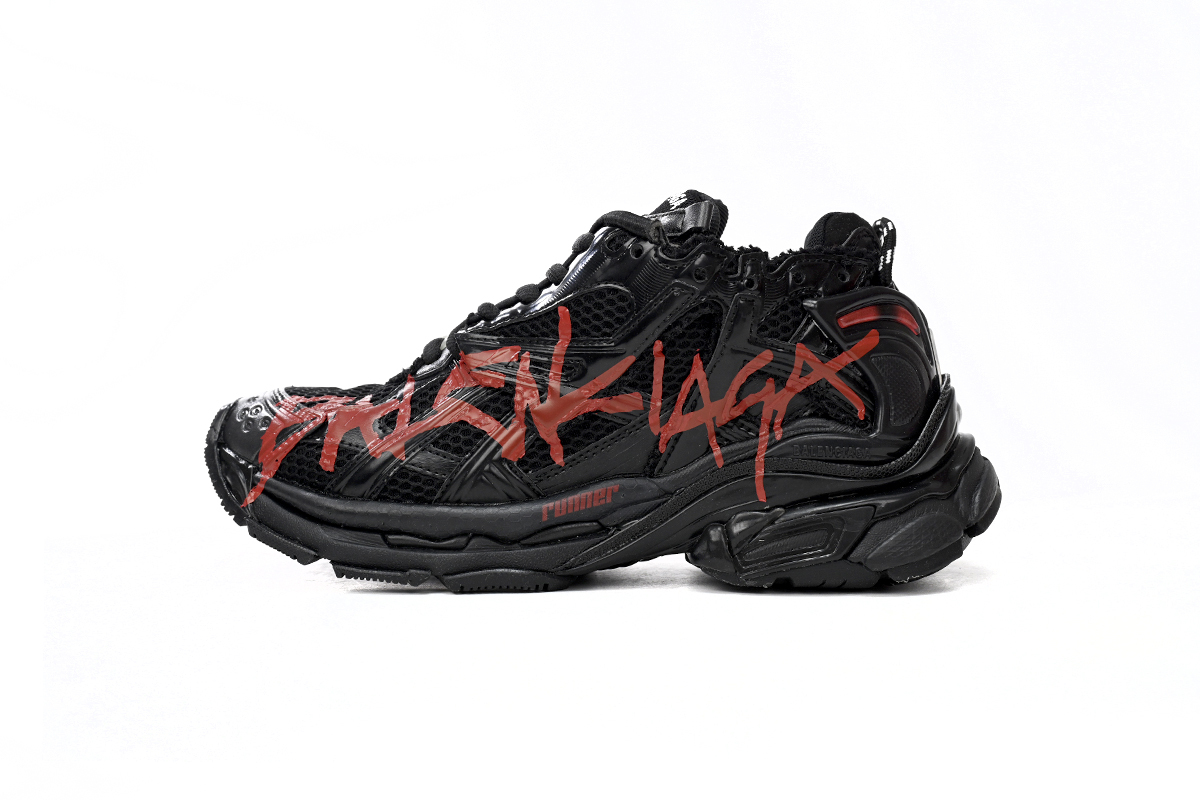 Balenciaga Runner Graffiti Black Red 677402 W3RB1 0102