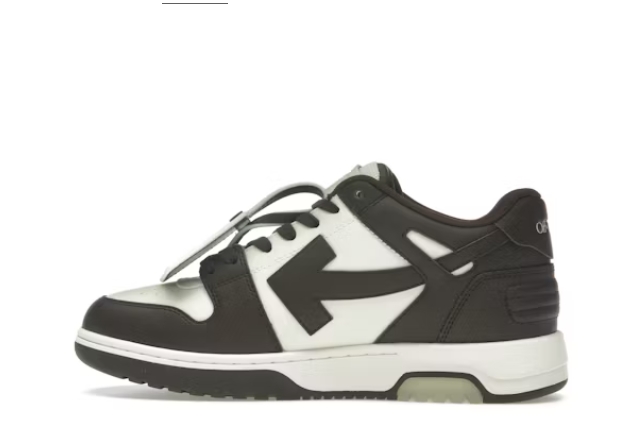 OFF-WHITE Out Of Office OOO Low Tops Chocolate Cream OMIA189S25LEA0026G0A