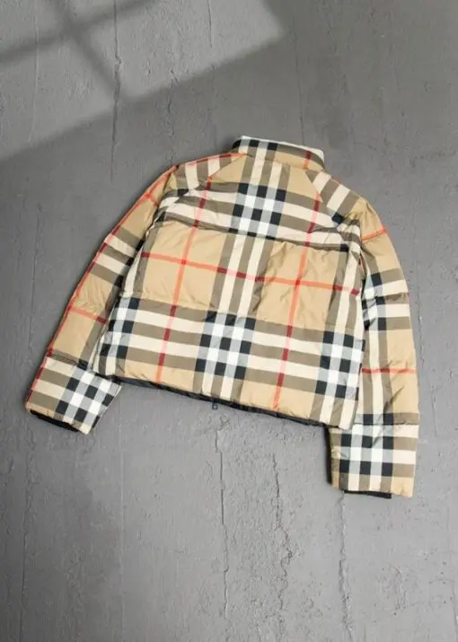 Burberry Vintage Check Cropped Puffer Jacket