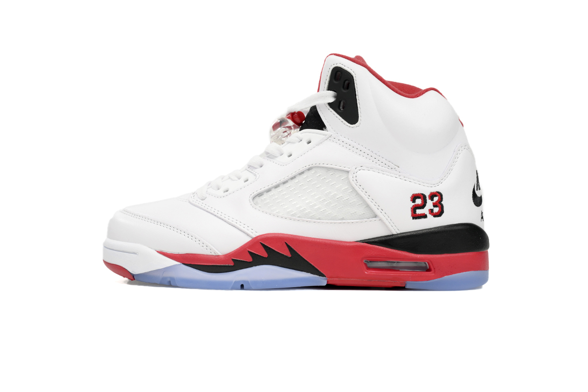 Jordan 5 Retro Fire Red Black Tongue 136027-120