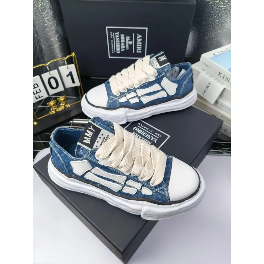 AMIRI MMY Bones x Maison Mihara Yasuhiro Denim Blue