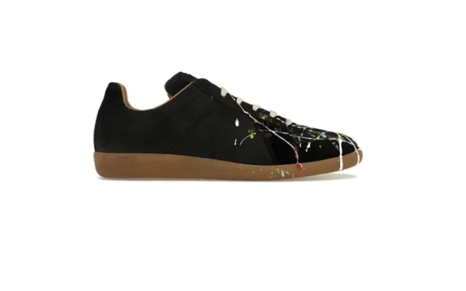 Maison Margiela Paint Replica German Army Trainer Black