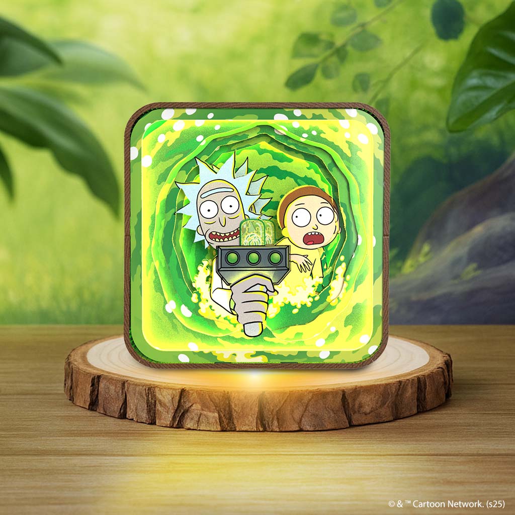 Rick and Morty Forever - 3D DIY Wooden Puzzle Night Lamp
